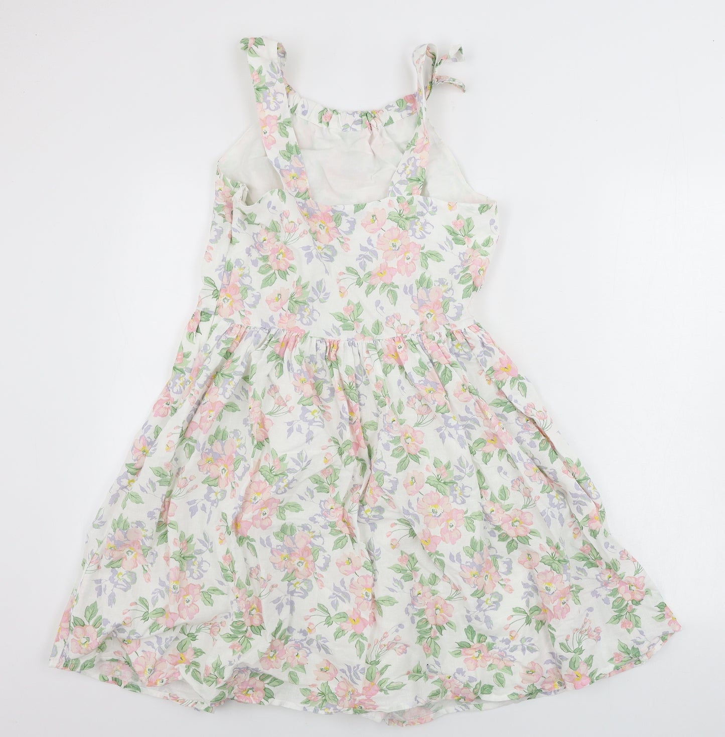 Marks and Spencer Girls Silver Floral  A-Line  Size 13-14 Years