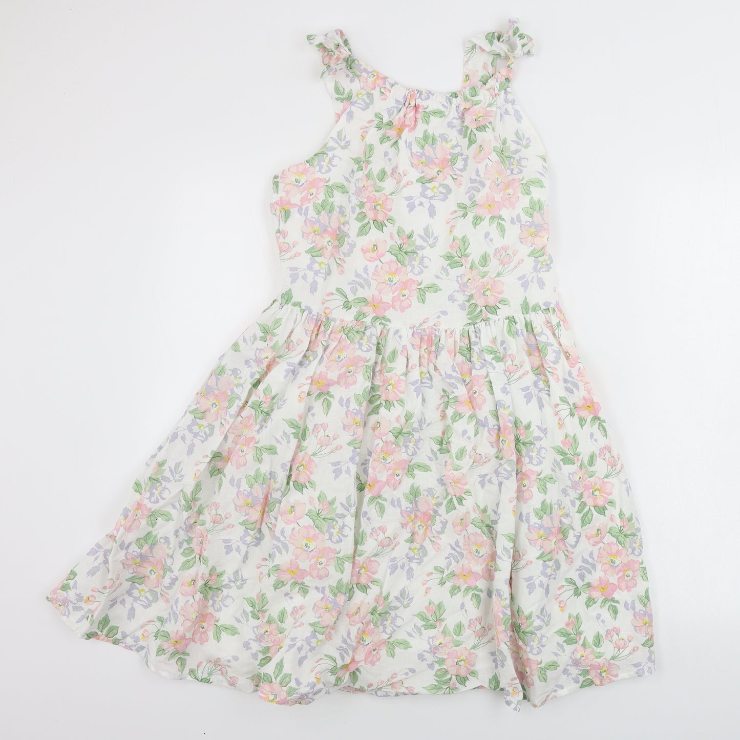 Marks and Spencer Girls Silver Floral  A-Line  Size 13-14 Years