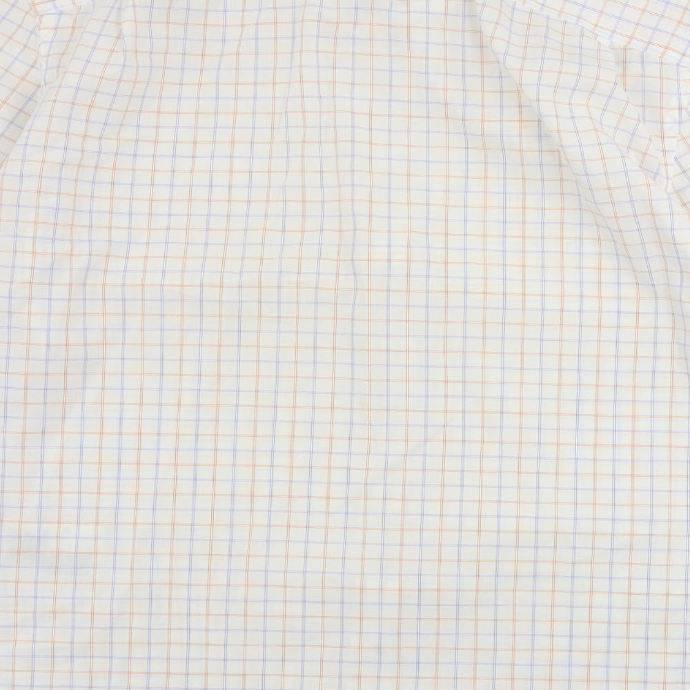 Gap Mens White Check   Button-Up Size S