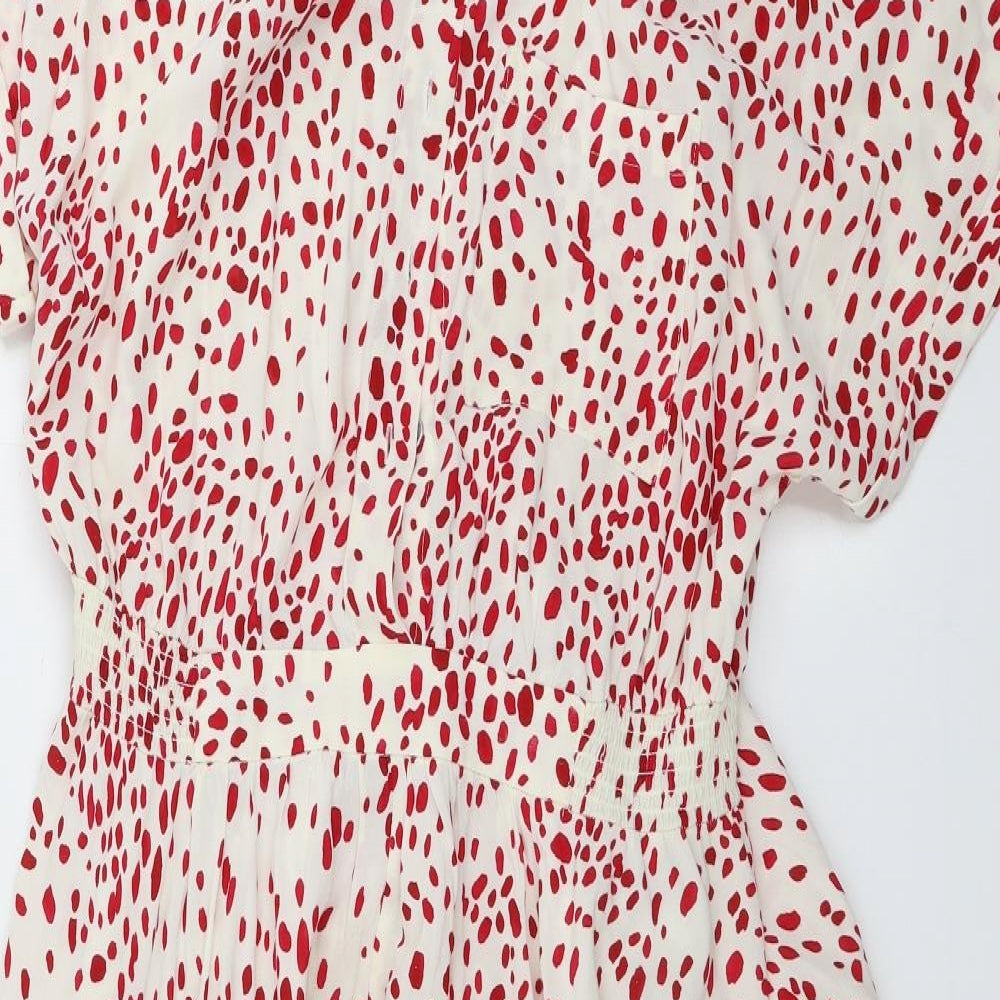 Mint Velvet  Womens White Polka Dot  A-Line  Size 12