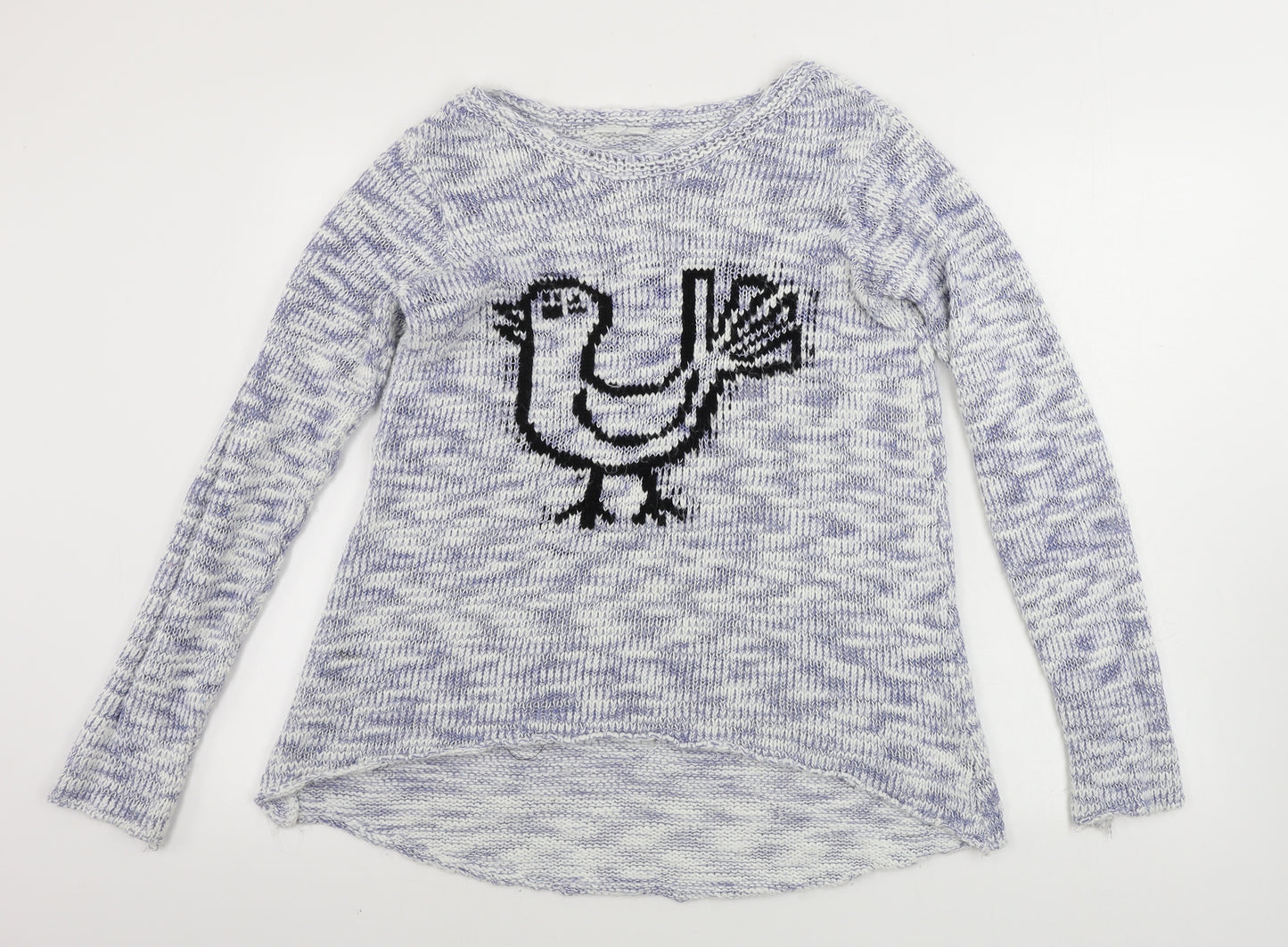 New Look  Womens White Houndstooth  Pullover Jumper Size 10