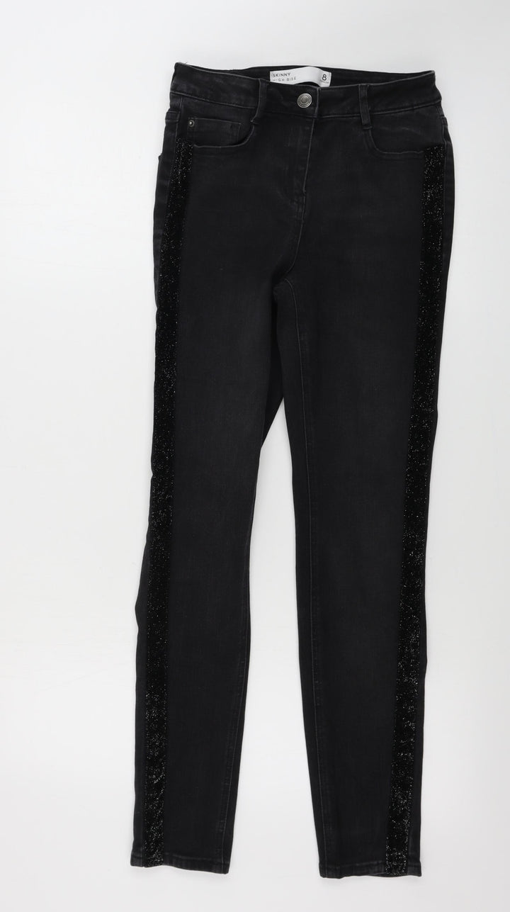NEXT  Womens Grey   Skinny Jeans Size 8 L26 in