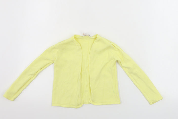 Girl 2 Girl Girls Yellow Houndstooth Cardigan Jumper Size 4-5 Years