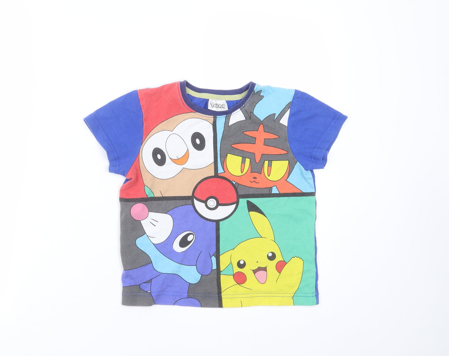 Matalan Boys Blue   Basic T-Shirt Size 6 Years  - pokemon