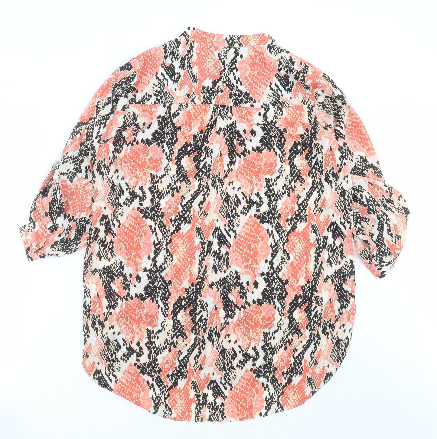 Dorothy Perkins Womens Pink Animal Print  Basic Blouse Size 14