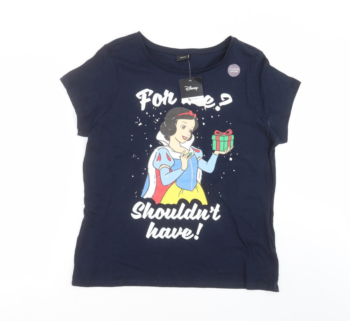 TU Womens Blue   Basic T-Shirt Size 18  - snow white