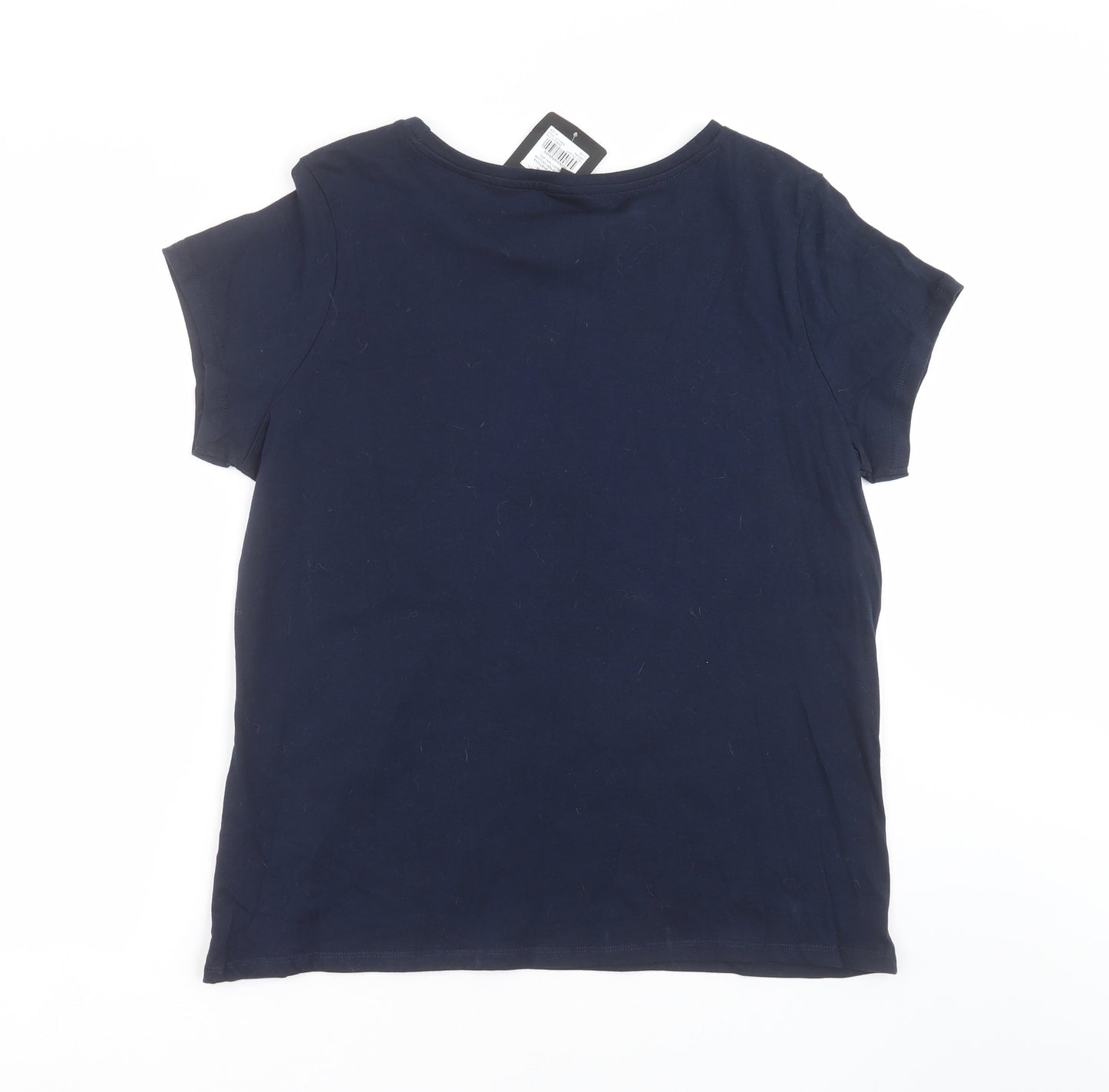 TU Womens Blue   Basic T-Shirt Size 18  - snow white