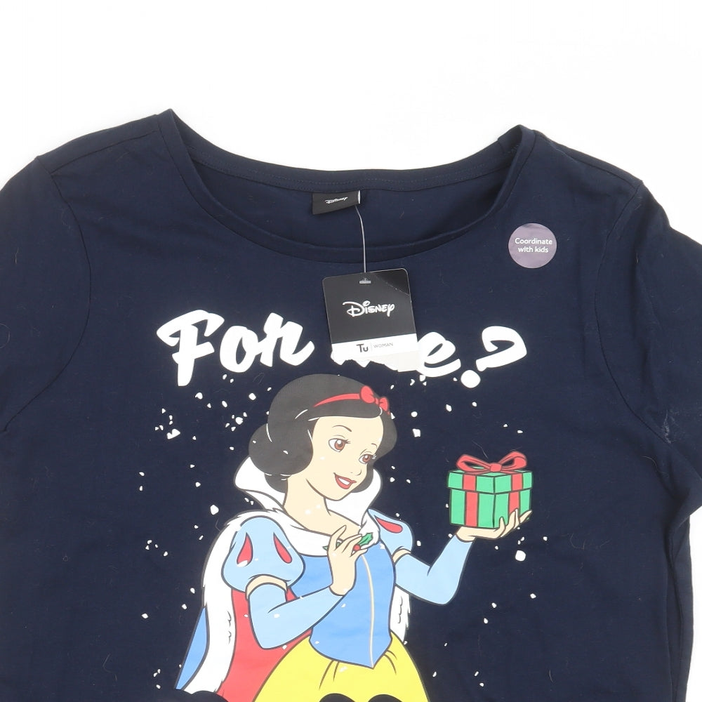 TU Womens Blue   Basic T-Shirt Size 18  - snow white