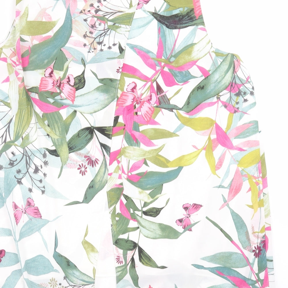 Wallis Womens White Floral  Basic Blouse Size 16