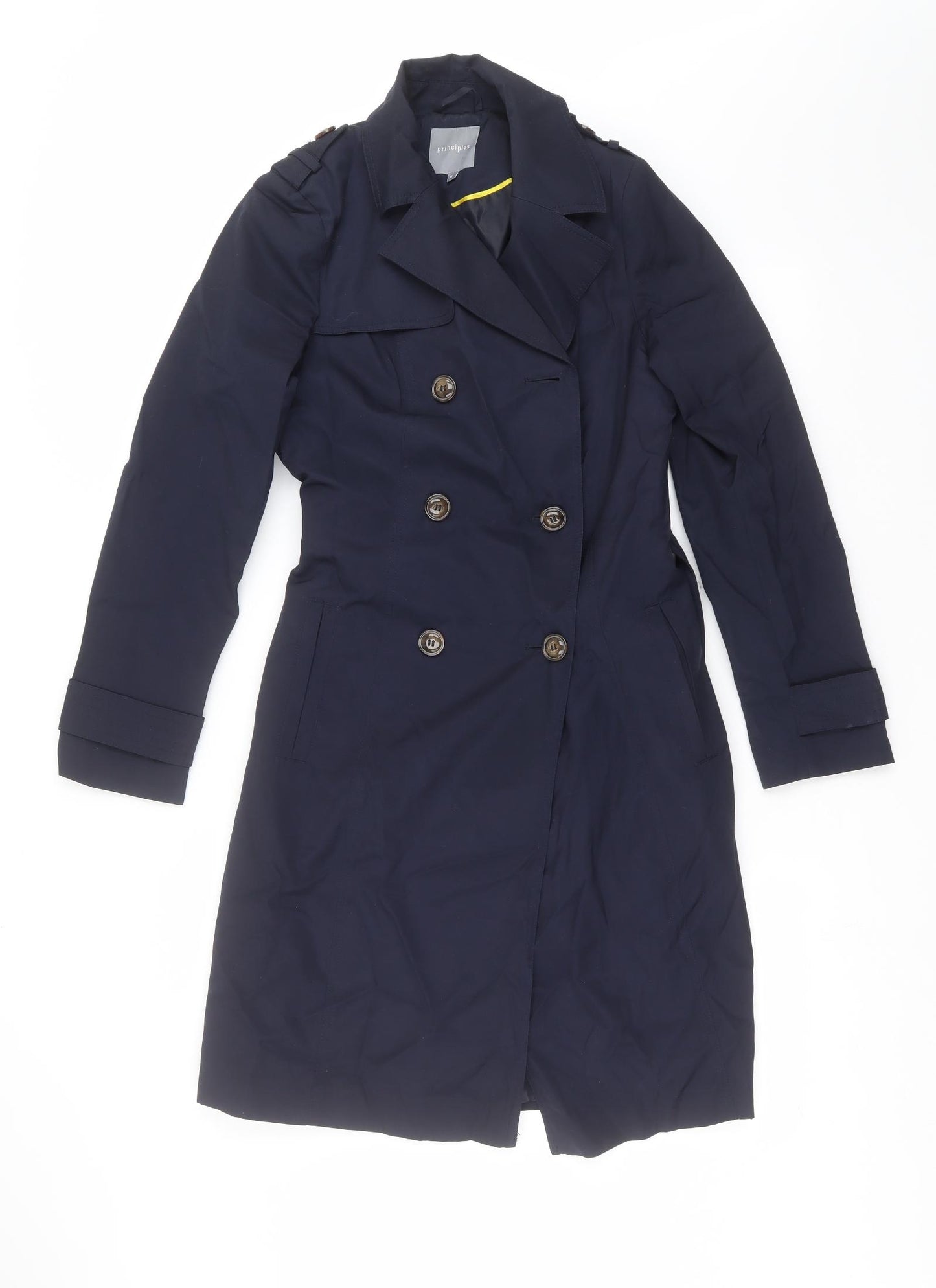 Principles Womens Blue   Trench Coat Jacket Size 10