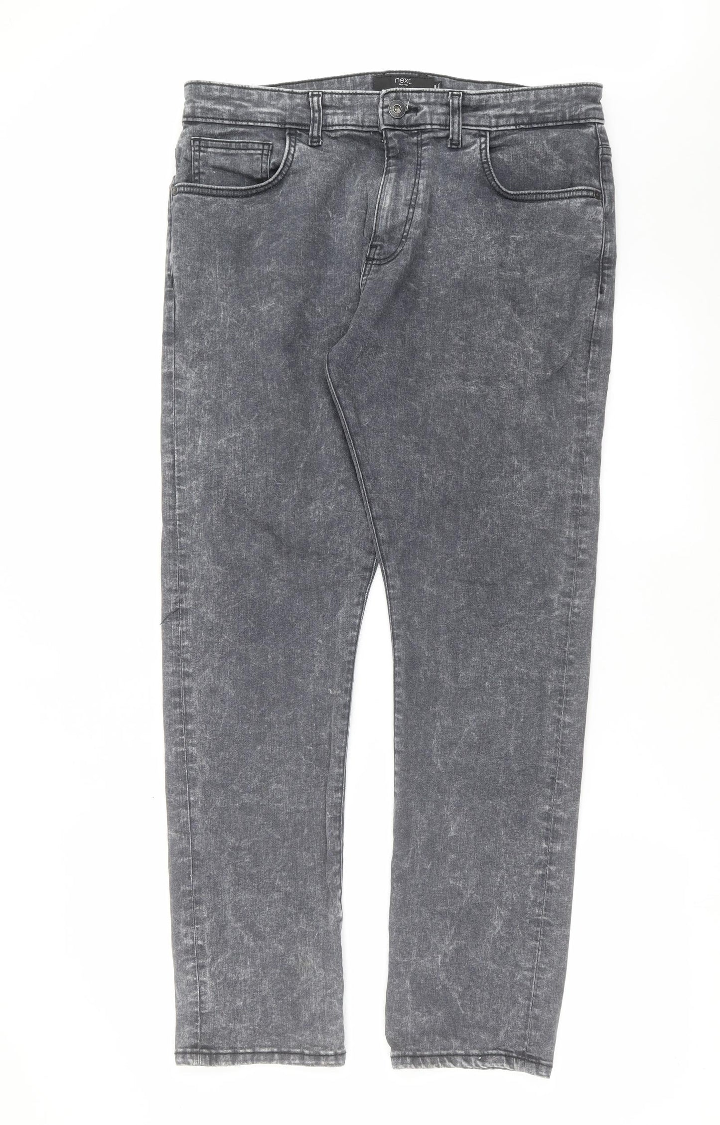 NEXT Mens Grey  Denim Straight Jeans Size 36 in L32 in