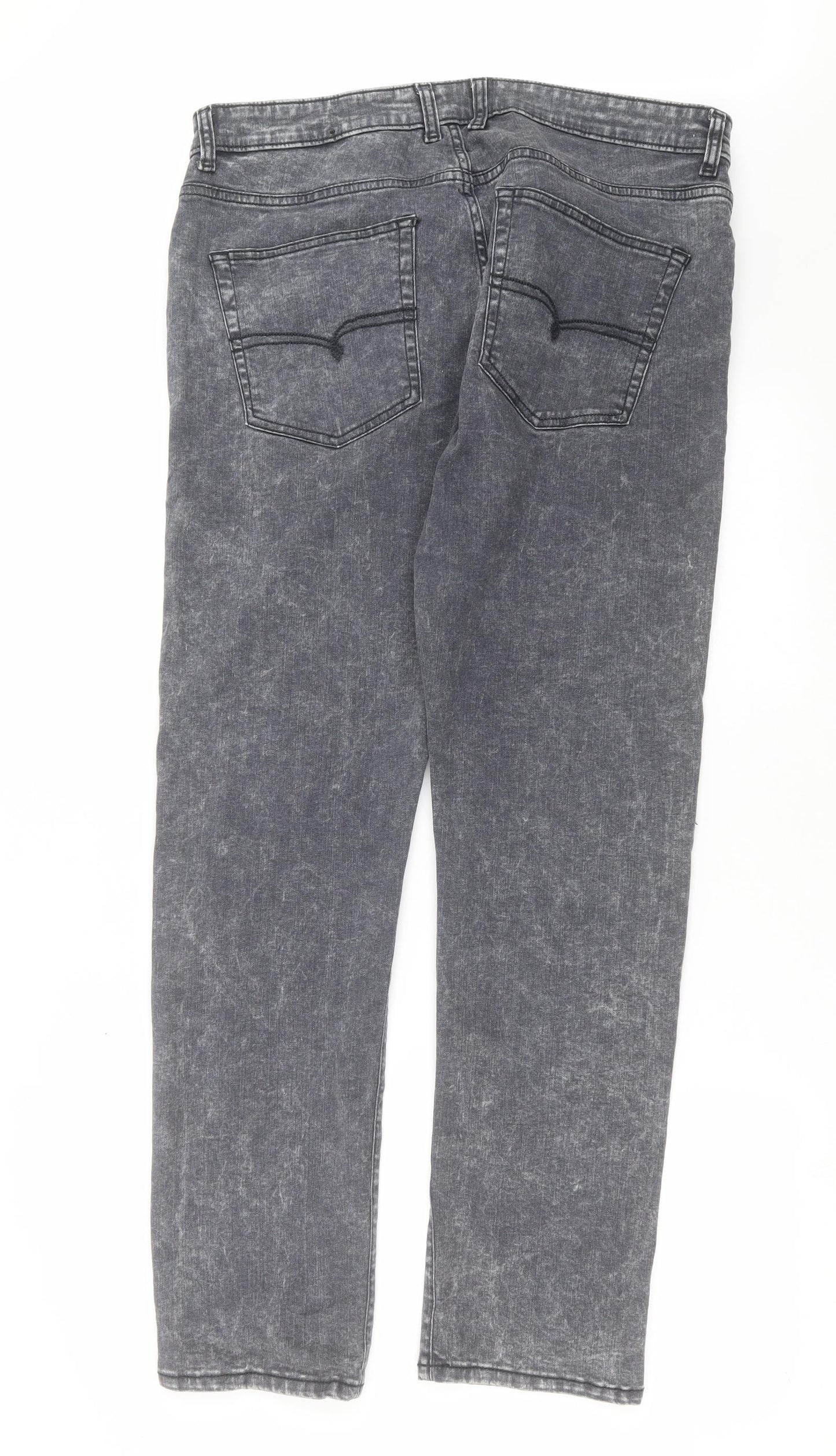NEXT Mens Grey  Denim Straight Jeans Size 36 in L32 in