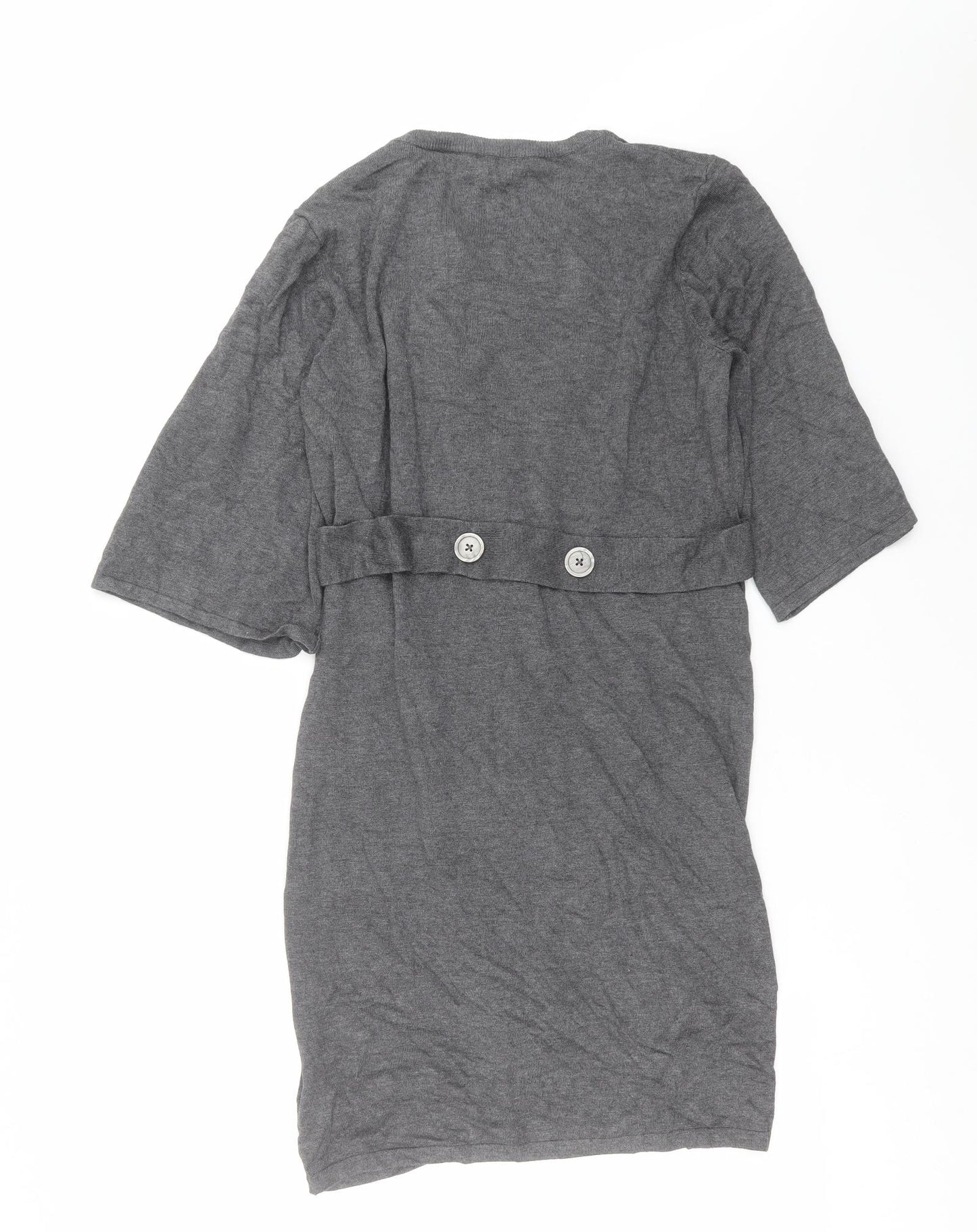 MARBLE Womens Grey  Knit Cardigan Jumper Size S