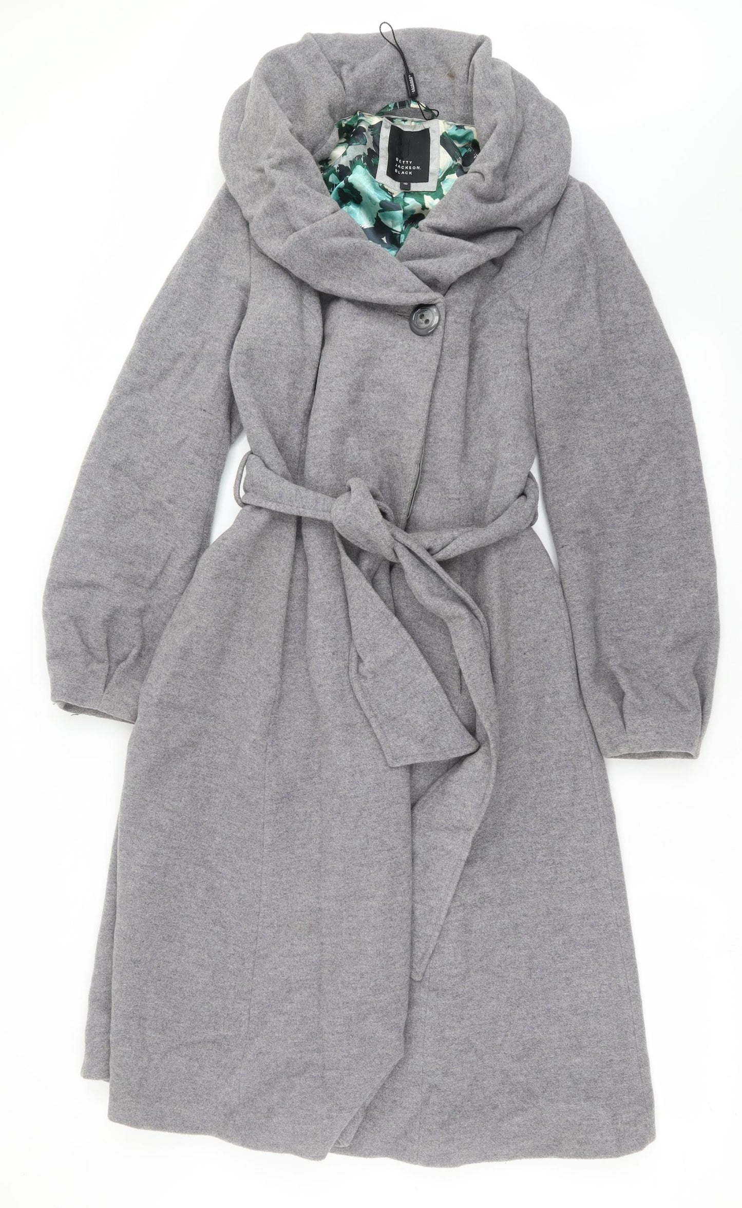 Betty Jackson Womens Grey   Trench Coat Coat Size 10