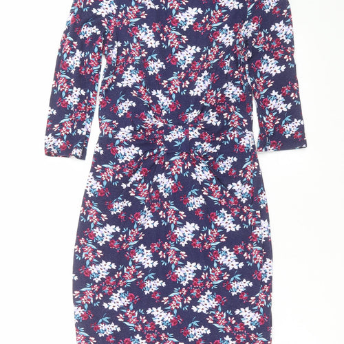 Warehouse Womens Blue Floral  Shift  Size 10