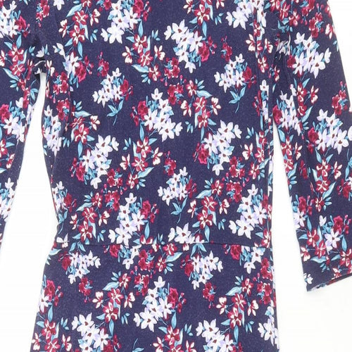 Warehouse Womens Blue Floral  Shift  Size 10
