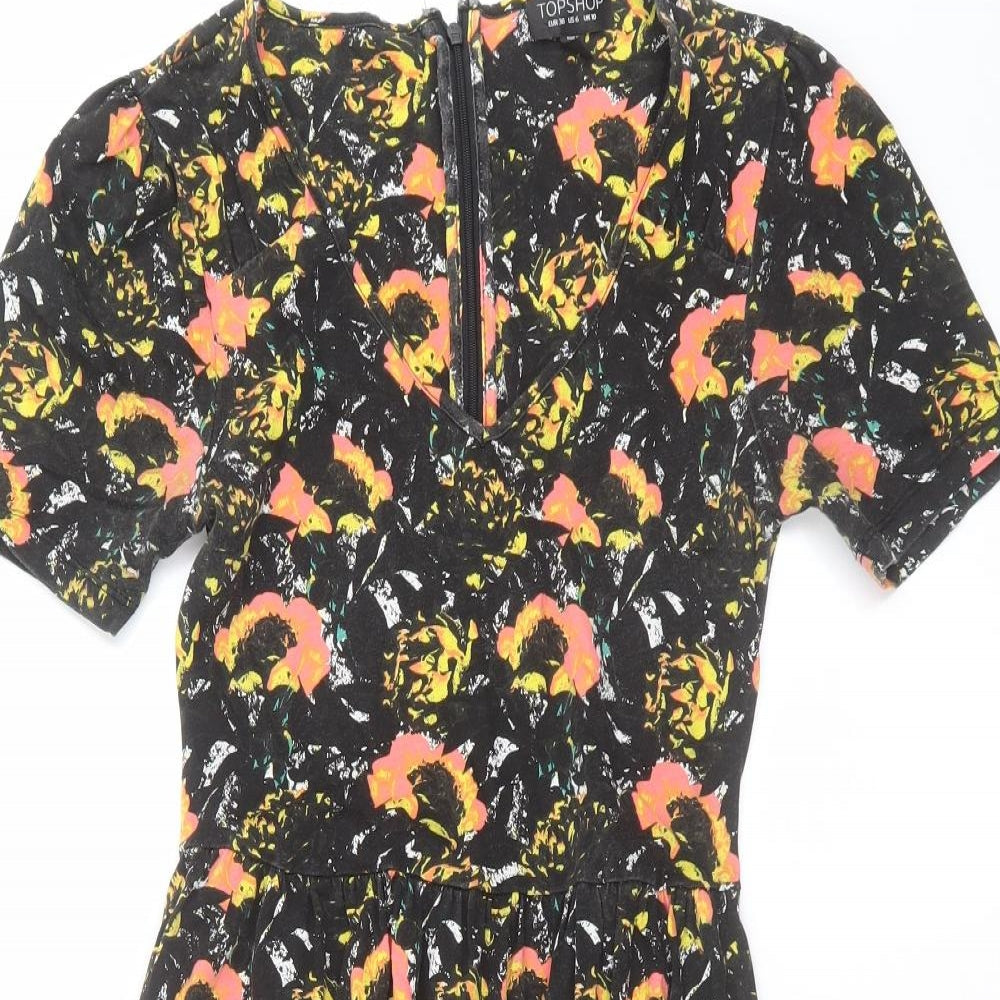 Topshop Womens Black   T-Shirt Dress  Size 10