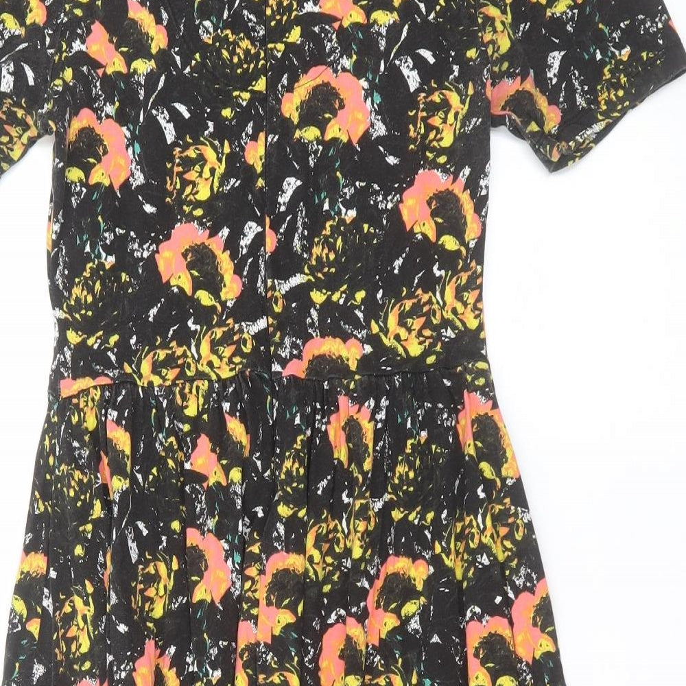 Topshop Womens Black   T-Shirt Dress  Size 10