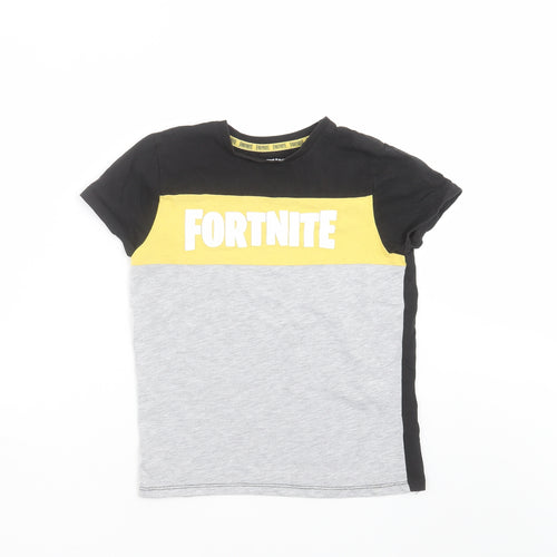 Primark Boys Black   Basic T-Shirt Size S  - FORTNITE