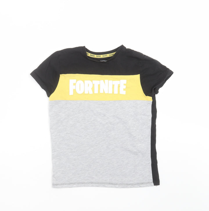Primark Boys Black Basic T-Shirt Size S - FORTNITE