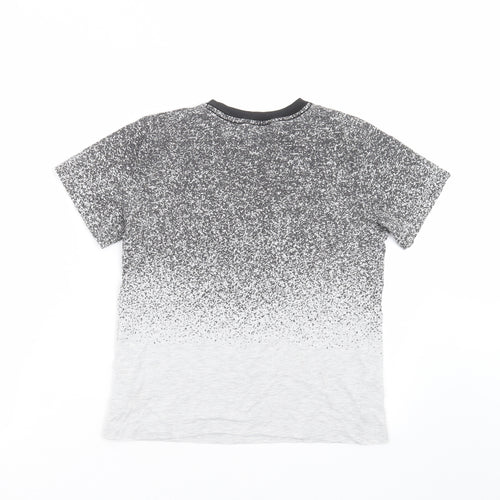 H&M Boys Grey   Basic T-Shirt Size 9-10 Years  - speckled print