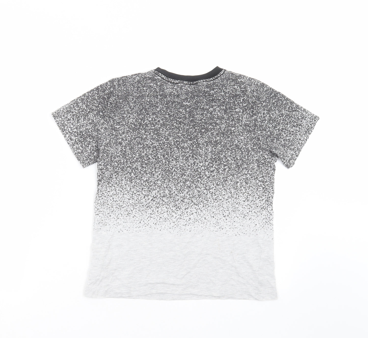 H&M Boys Grey   Basic T-Shirt Size 9-10 Years  - speckled print