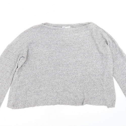 Zara Womens Grey   Pullover Jumper Size S  - Distressed hem