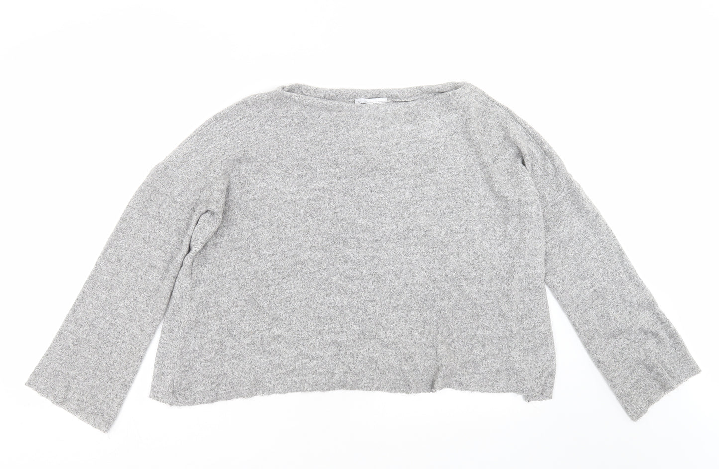 Zara Womens Grey   Pullover Jumper Size S  - Distressed hem