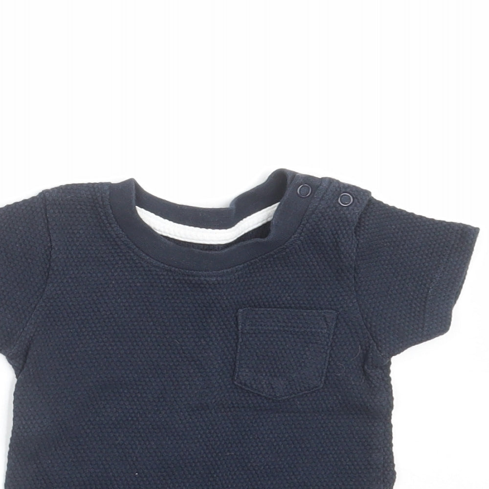 Primark Baby Blue   Basic T-Shirt Size 6-9 Months  - Textured
