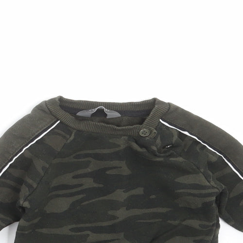 Primark Baby Green Camouflage  Pullover Jumper Size 3-6 Months  - sweatshirt