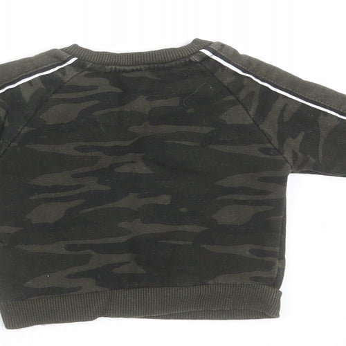 Primark Baby Green Camouflage  Pullover Jumper Size 3-6 Months  - sweatshirt