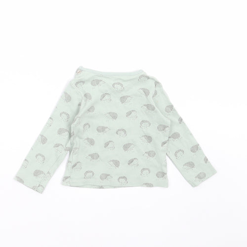 TU Baby Green   Basic T-Shirt Size 6-9 Months  - hedgehogs
