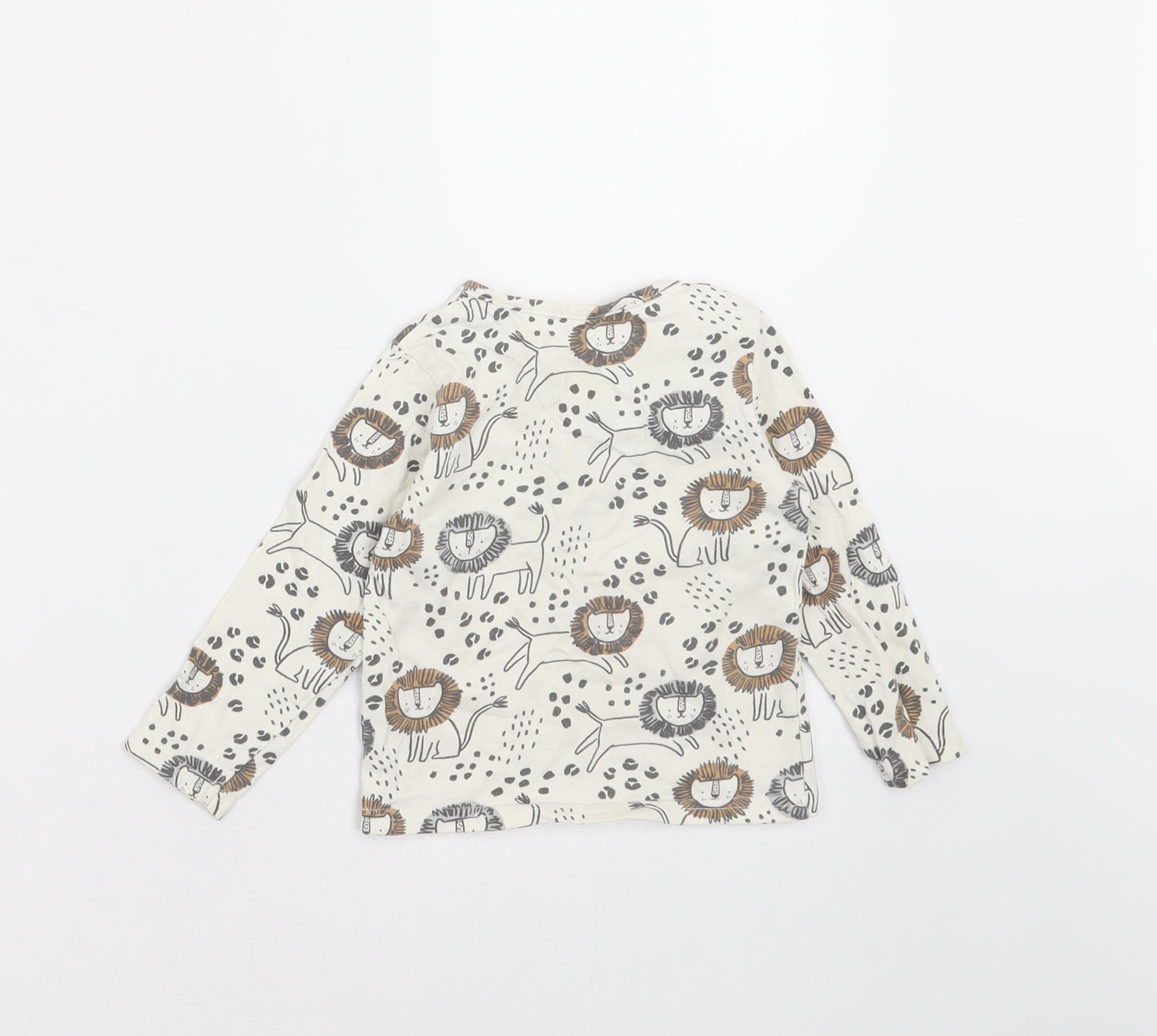 TU Baby Ivory   Basic T-Shirt Size 9-12 Months  - lions