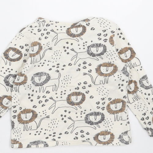 TU Baby Ivory   Basic T-Shirt Size 9-12 Months  - lions