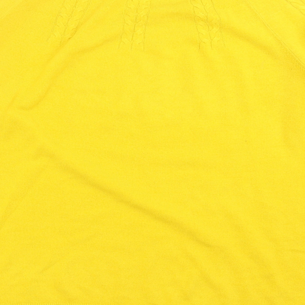 TU Womens Yellow  Knit Pullover Jumper Size 18