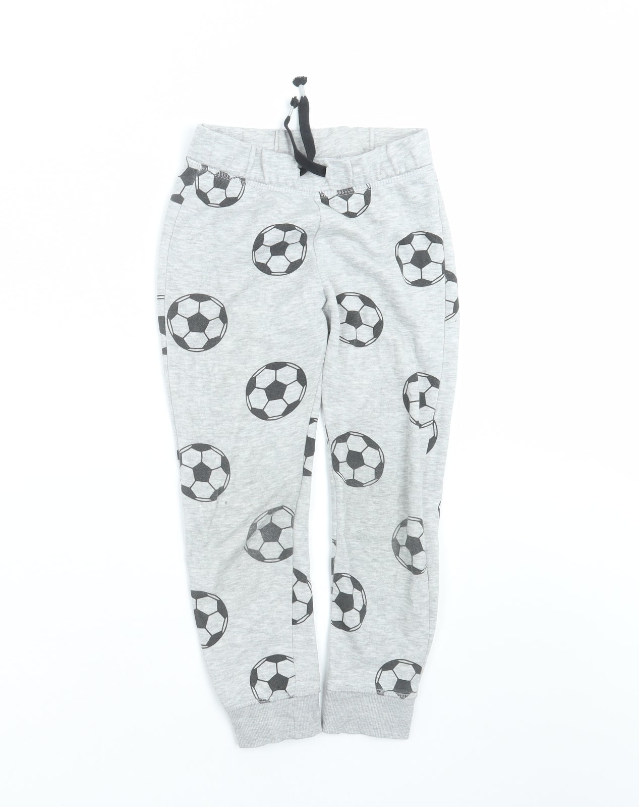 H&M Boys Grey   Jogger Trousers Size 5-6 Years - footballs