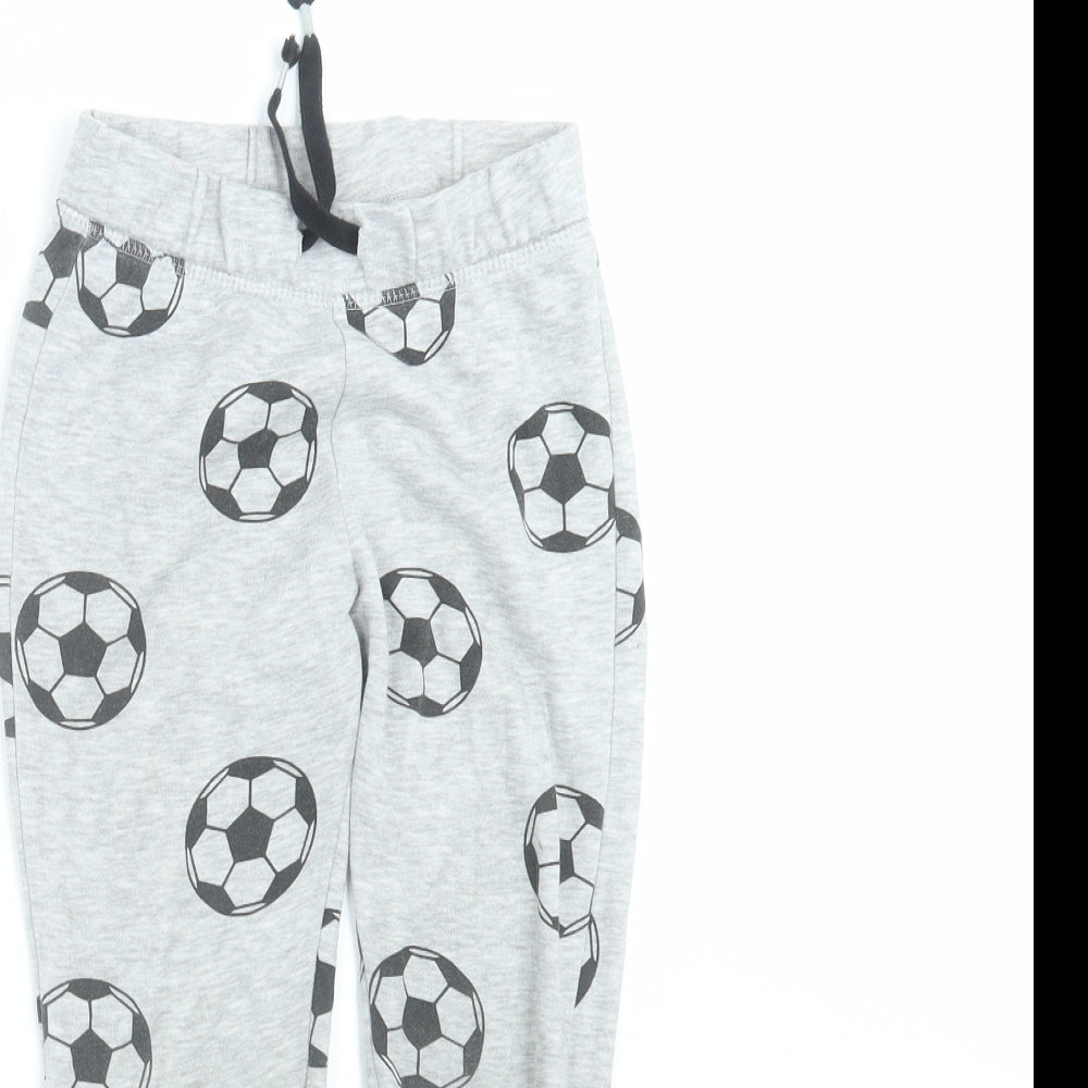 H&M Boys Grey   Jogger Trousers Size 5-6 Years - footballs