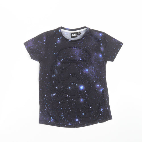 Primark Boys Black   Basic T-Shirt Size 7-8 Years  - star wars