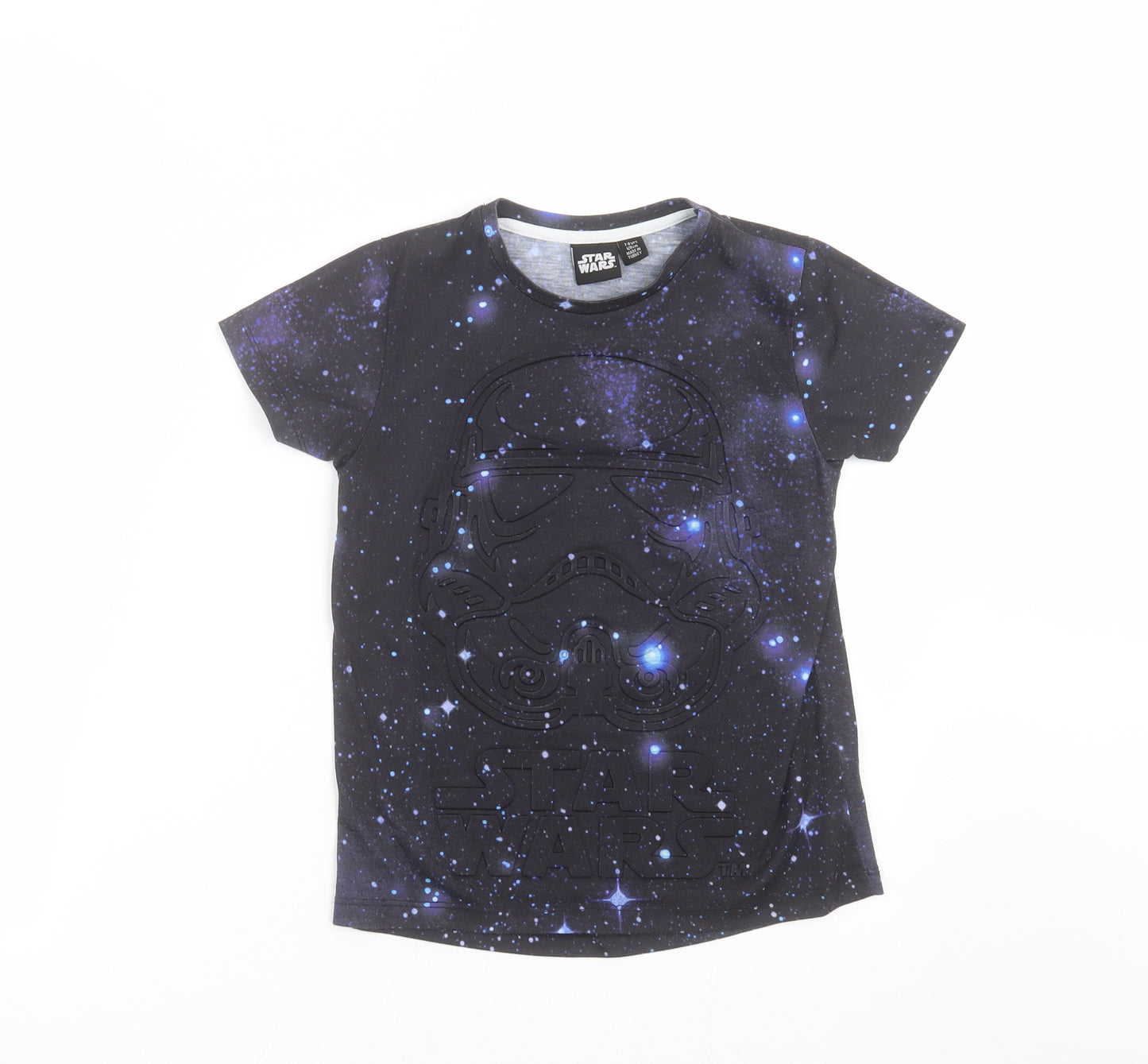 Primark Boys Black   Basic T-Shirt Size 7-8 Years  - star wars