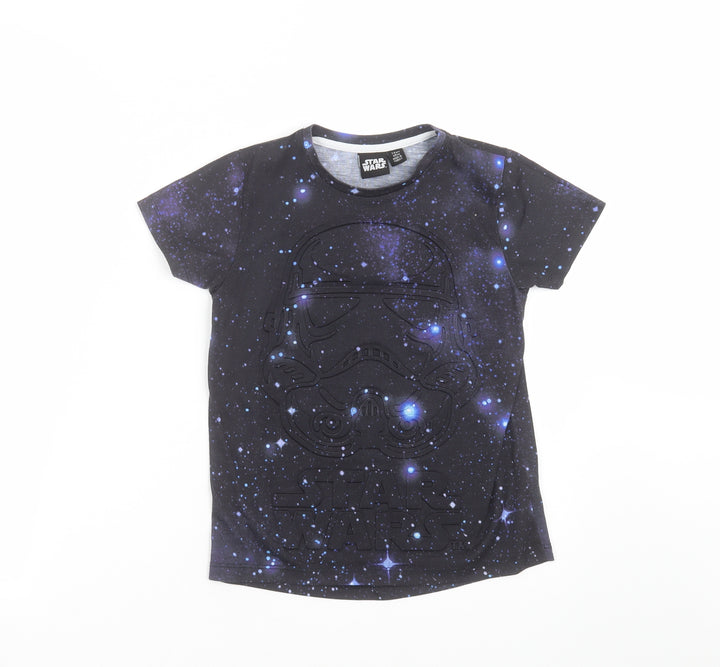 Primark Boys Black   Basic T-Shirt Size 7-8 Years  - star wars