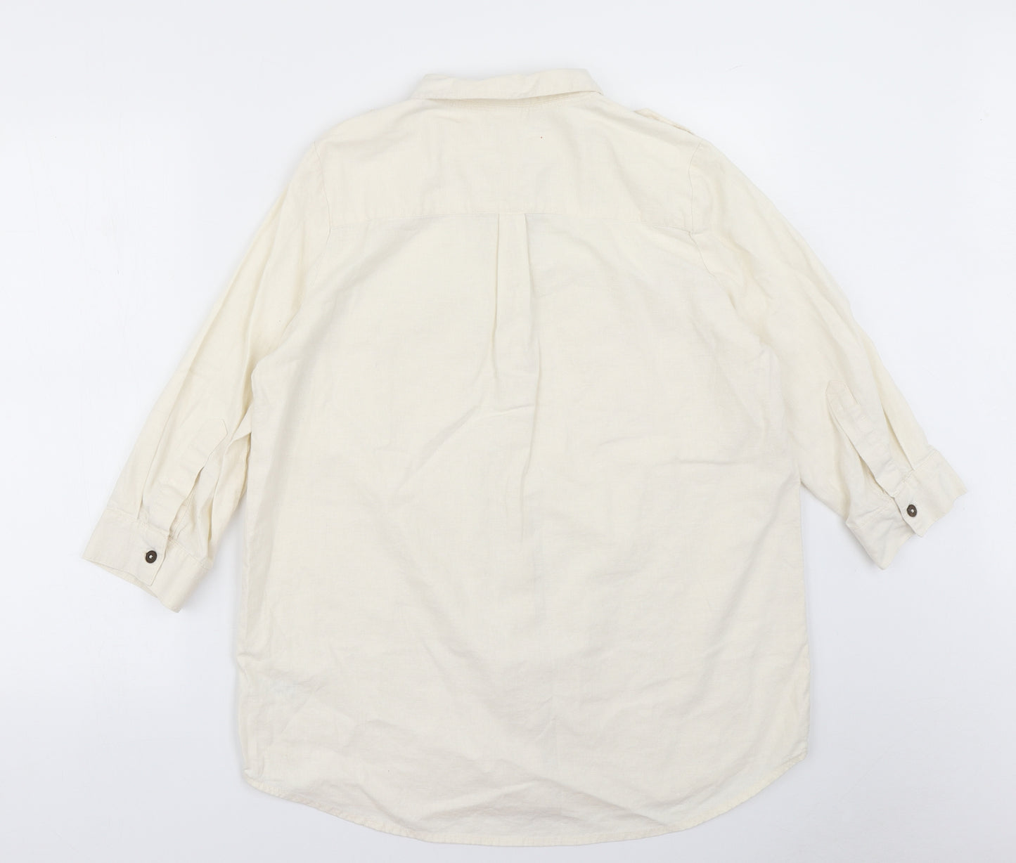TU Womens Ivory   Basic Button-Up Size 16
