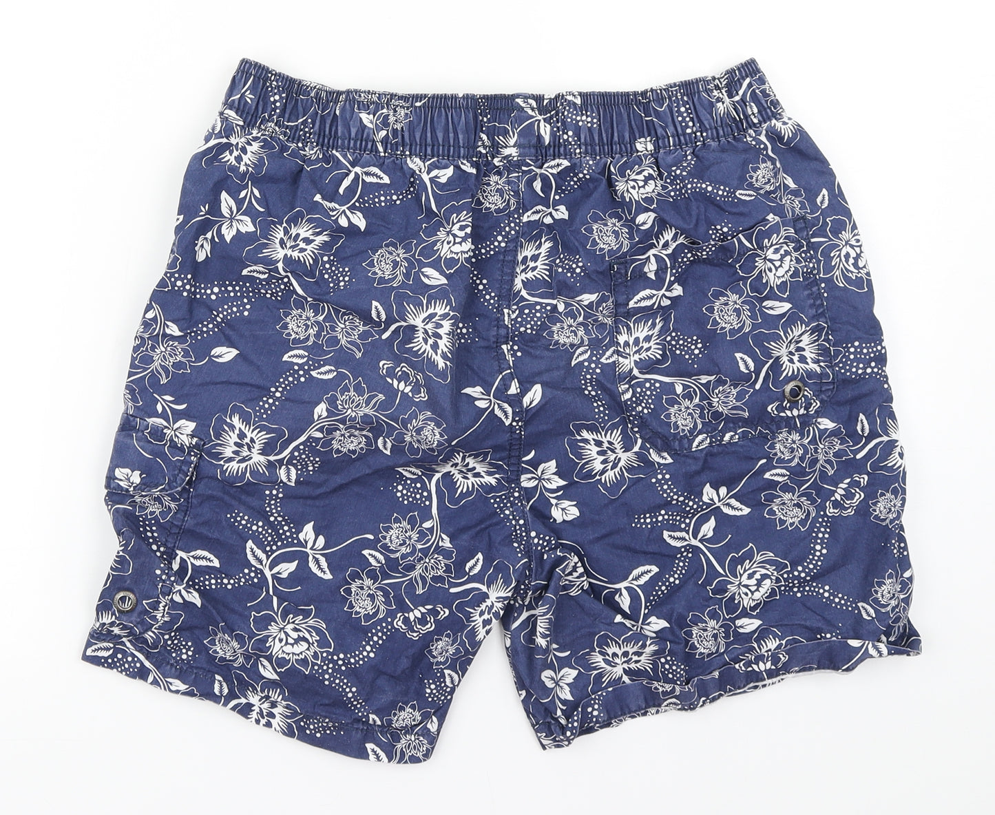 Matalan Mens Blue Floral  Athletic Shorts Size S
