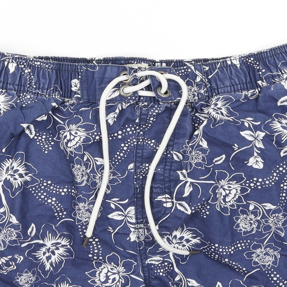 Matalan Mens Blue Floral  Athletic Shorts Size S