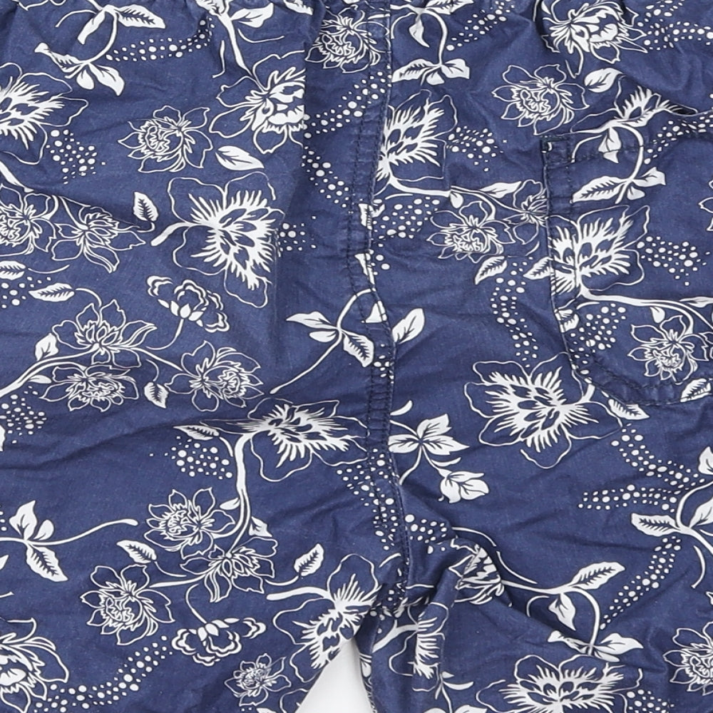 Matalan Mens Blue Floral  Athletic Shorts Size S