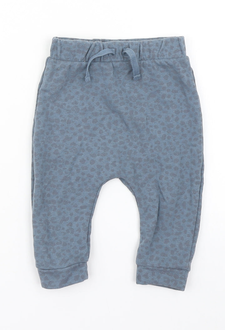 George Baby Blue Animal Print  Jogger Trousers Size 6-9 Months