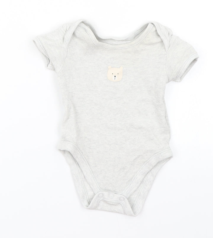 George Baby Grey Romper One-Piece Size 6-9 Months - Bear