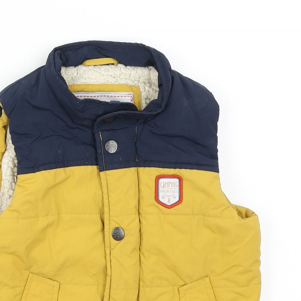 TU Baby Yellow   Gilet Coat Size 12-18 Months