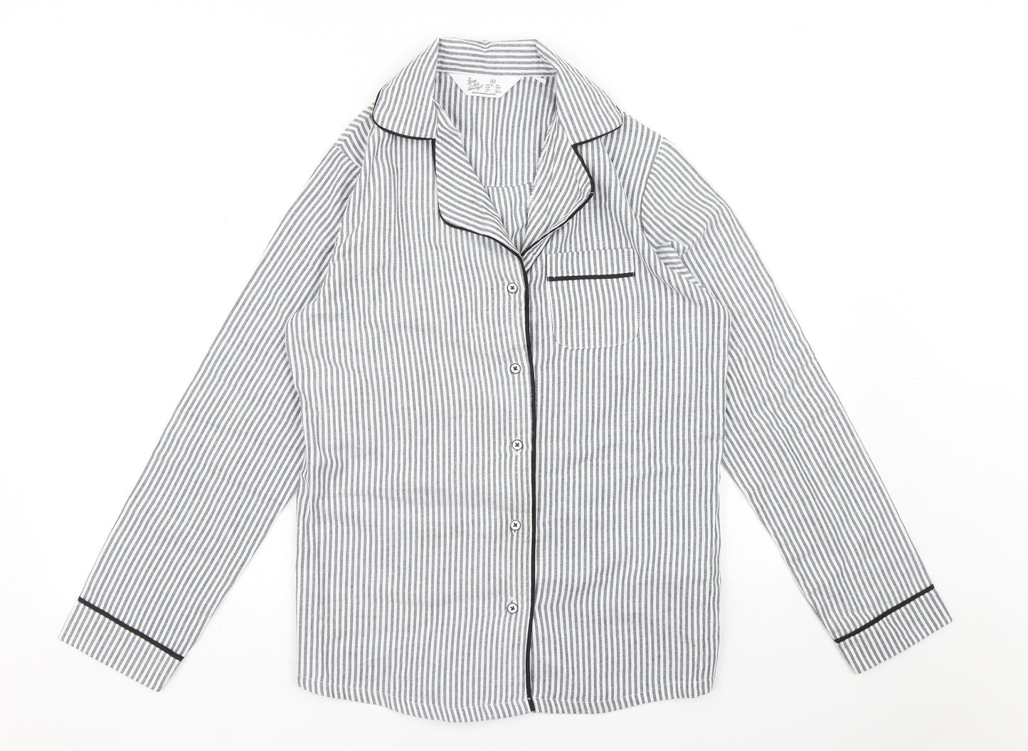 Love to Lounge Womens Grey Striped  Top Pyjama Top Size XS