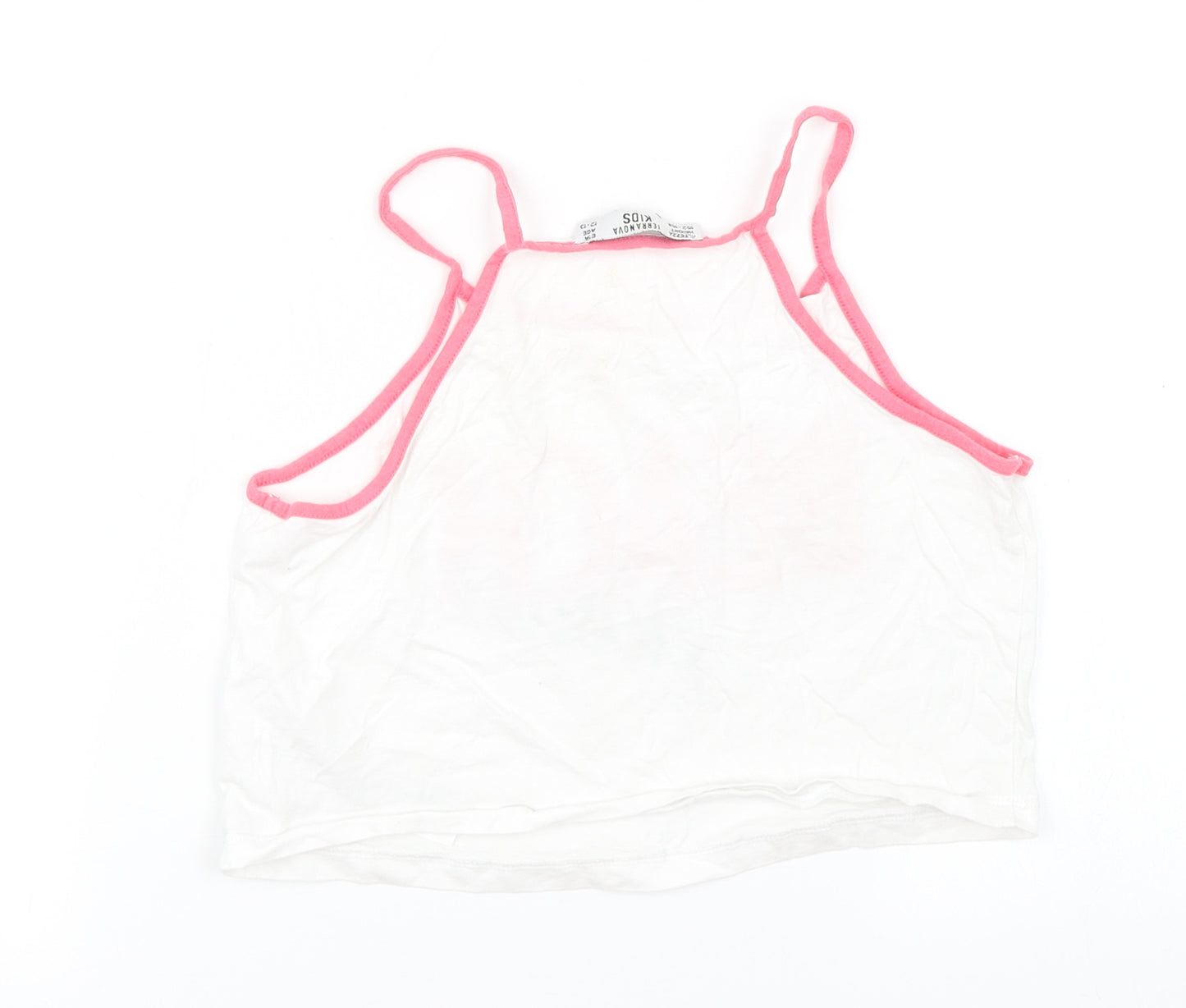 Terranova Girls White   Cropped Tank Size 12-13 Years  - Beach Please