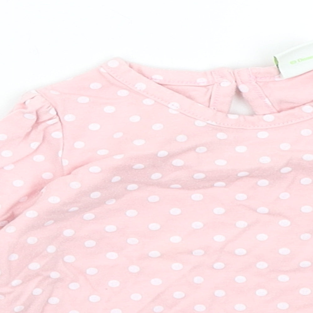Disney Baby Baby Pink Spotted  Basic T-Shirt Size 3-6 Months